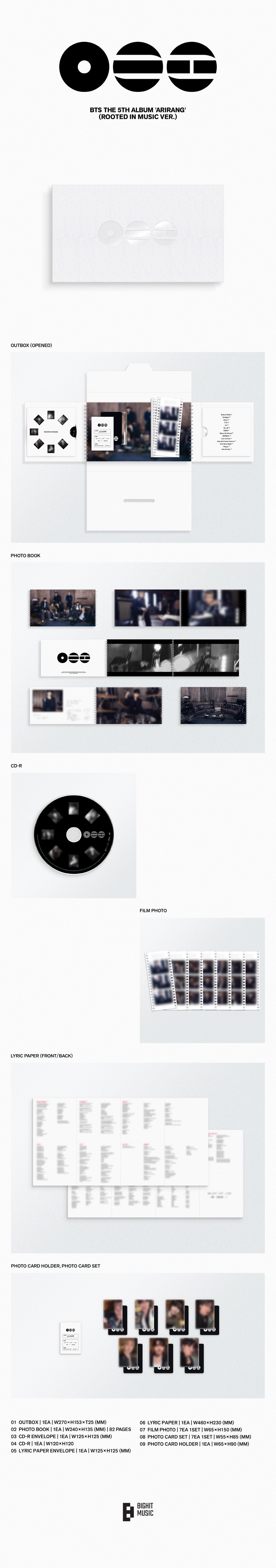 BTS ARIRANG album ROOTED IN MUSIC