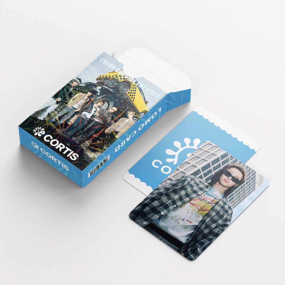 92pcs kpop CORTIS MARTIN KEONHO laser peripheral photo card, celebrity mini sticker, LOMO greeting card, fan collection gift