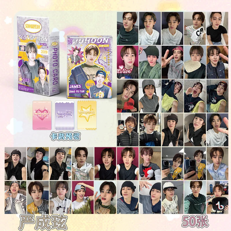50Pcs/Set Laser Card Kpop Idol CORTIS Lomo Cards JAMES JUHOON MARTIN SEONGHYEON KEONHO Printd Photocards Fans Gift