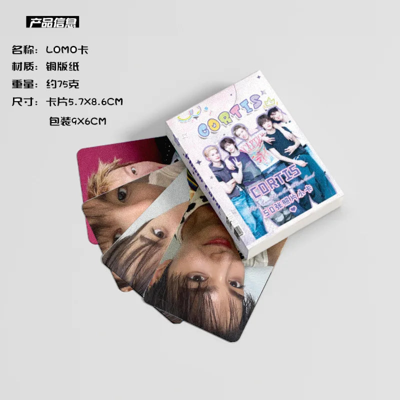 50Pcs/Set Laser Card Kpop Idol CORTIS Lomo Cards JAMES JUHOON MARTIN SEONGHYEON KEONHO Printd Photocards Fans Gift