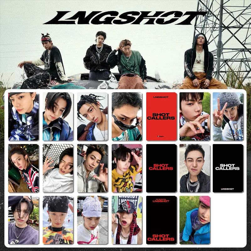 KPOP LNGSHOT NEW debut album SHOT CALLERS POP Store Postcard Louis Ohyul Ryul Woojin fans gift special edition card,merchandise