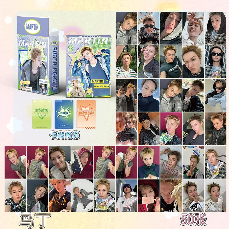 50Pcs/Set Laser Card Kpop Idol CORTIS Lomo Cards JAMES JUHOON MARTIN SEONGHYEON KEONHO Printd Photocards Fans Gift
