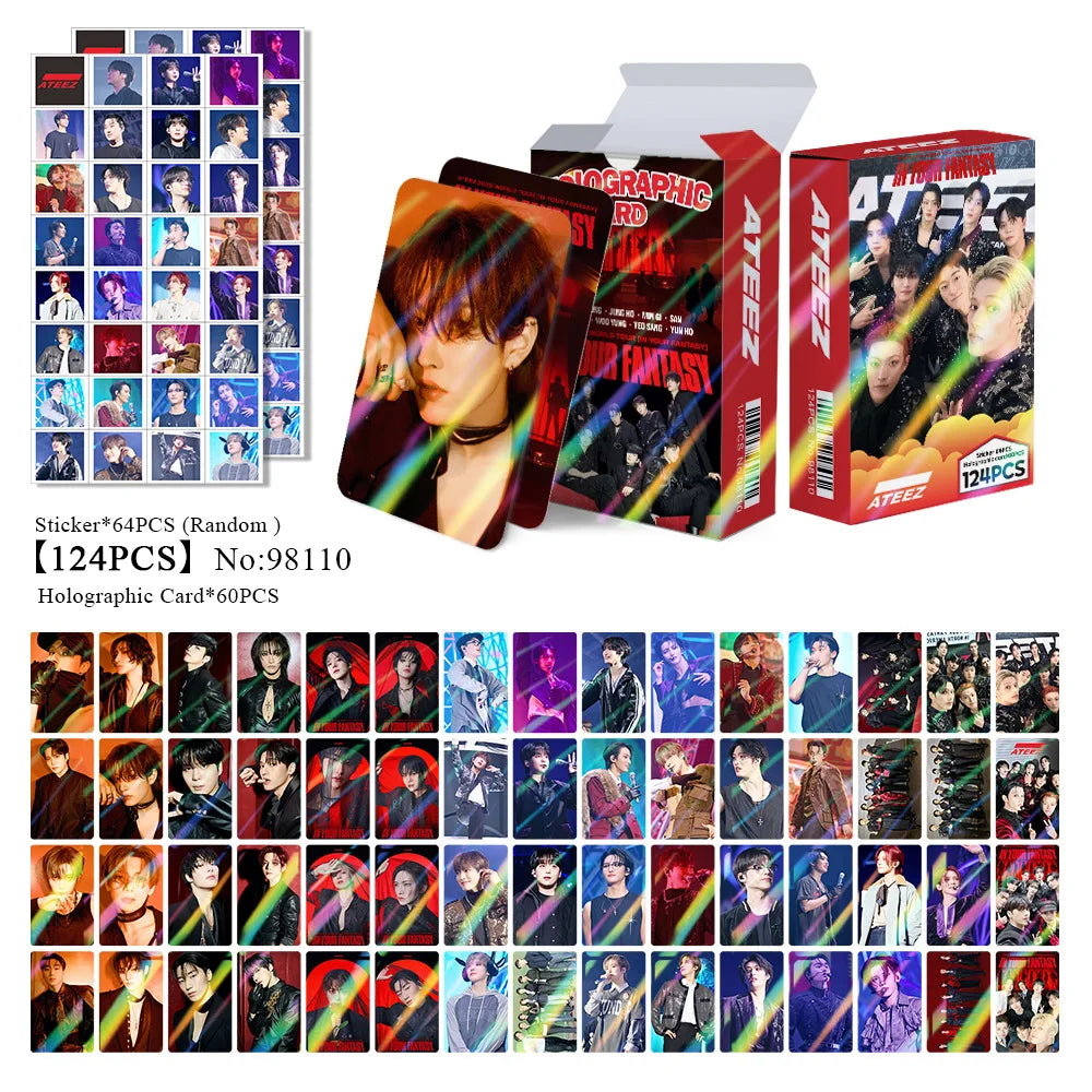 54pcs/set Kpop ATEEZ Lomo Cards The New Album ZERO FEVER Part 3 Photocards K-pop ATEEZ HD High Quality Photo Cards fan gift