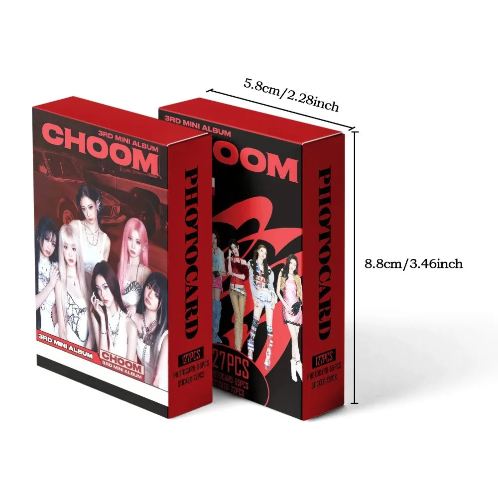 127pcs Lomo Cards Stickers Set CHOOM New album Photocards fans peripheral album decoration commemorative Collection Card Gift