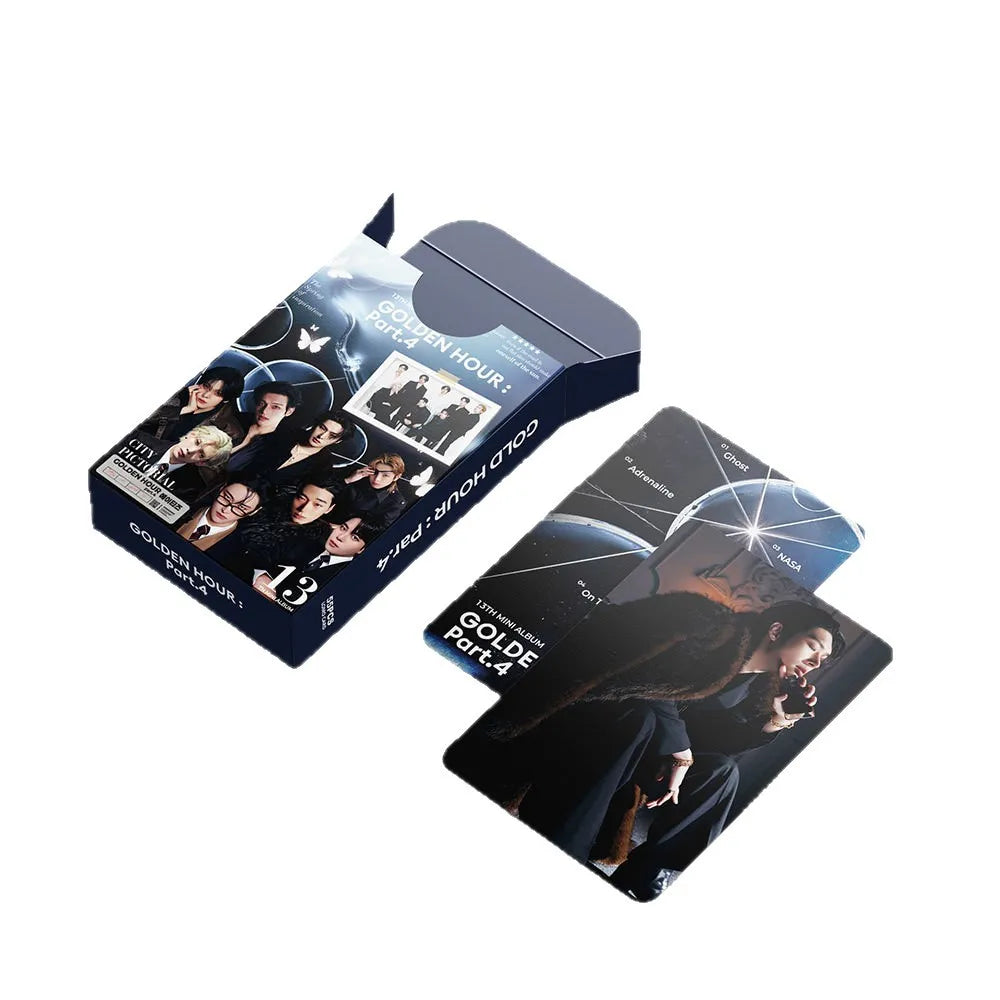 55pcs/set ATEEZ 13th mini album Gold Hour Part.4 lomo Star Photocards Photo Lomo Cards Fans Collection Printed Cards