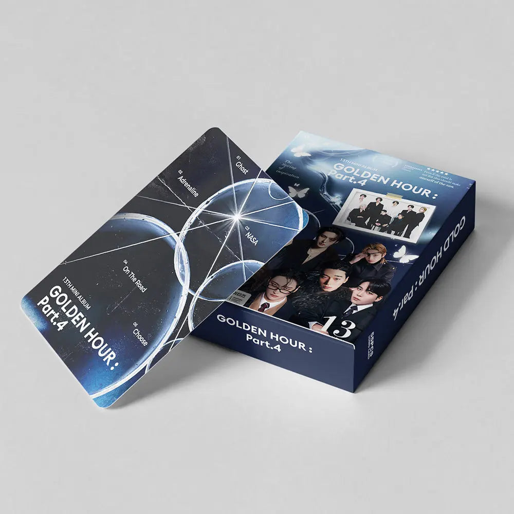 55pcs/set ATEEZ 13th mini album Gold Hour Part.4 lomo Star Photocards Photo Lomo Cards Fans Collection Printed Cards