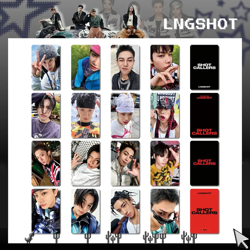 KPOP LNGSHOT NEW debut album SHOT CALLERS POP Store Postcard Louis Ohyul Ryul Woojin fans gift special edition card,merchandise