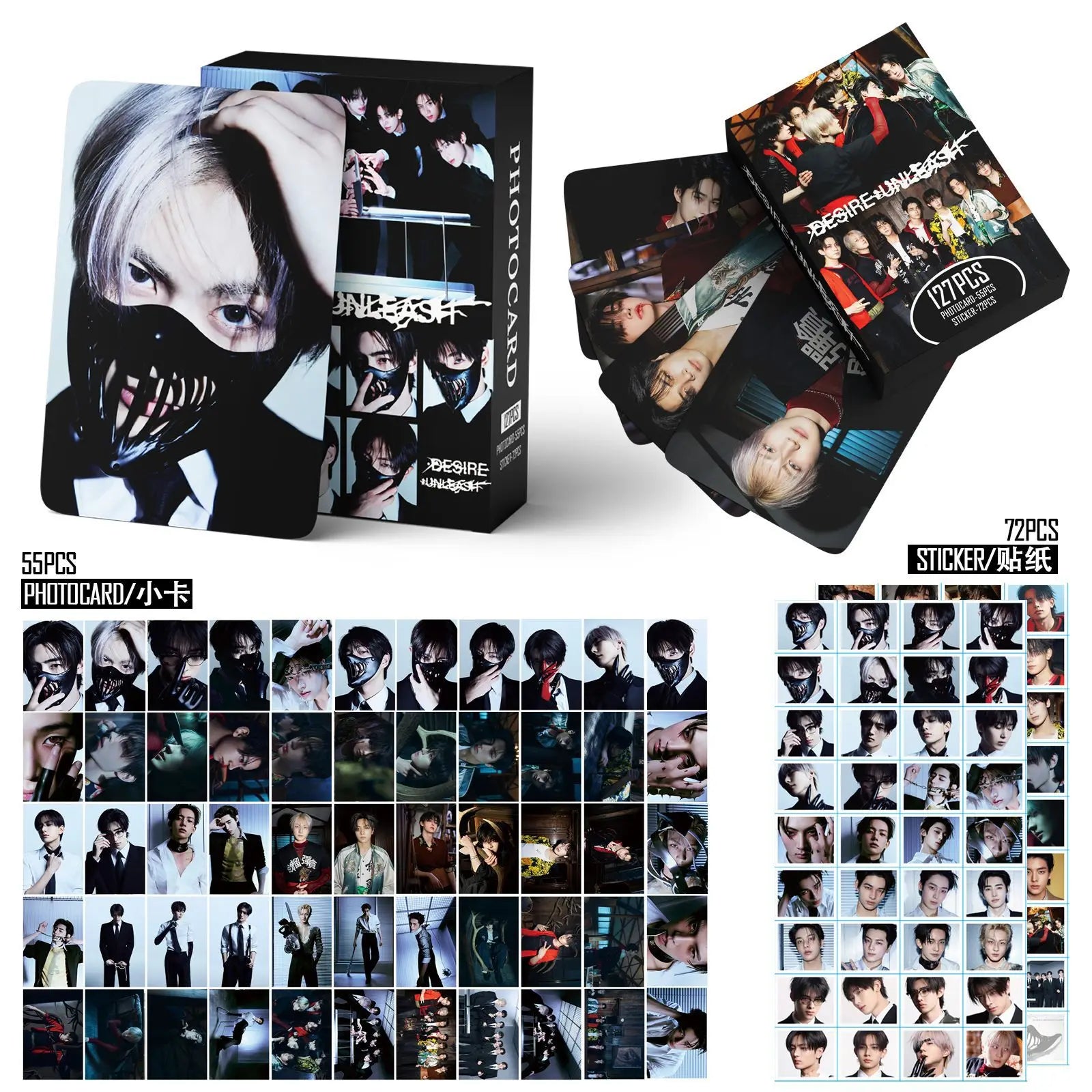 127pcs ENHYPEN New Album THE SIN : VANISH Photocards Stickers Kpop Merch Lomo Cards Set Fans Collection Cards Gifts