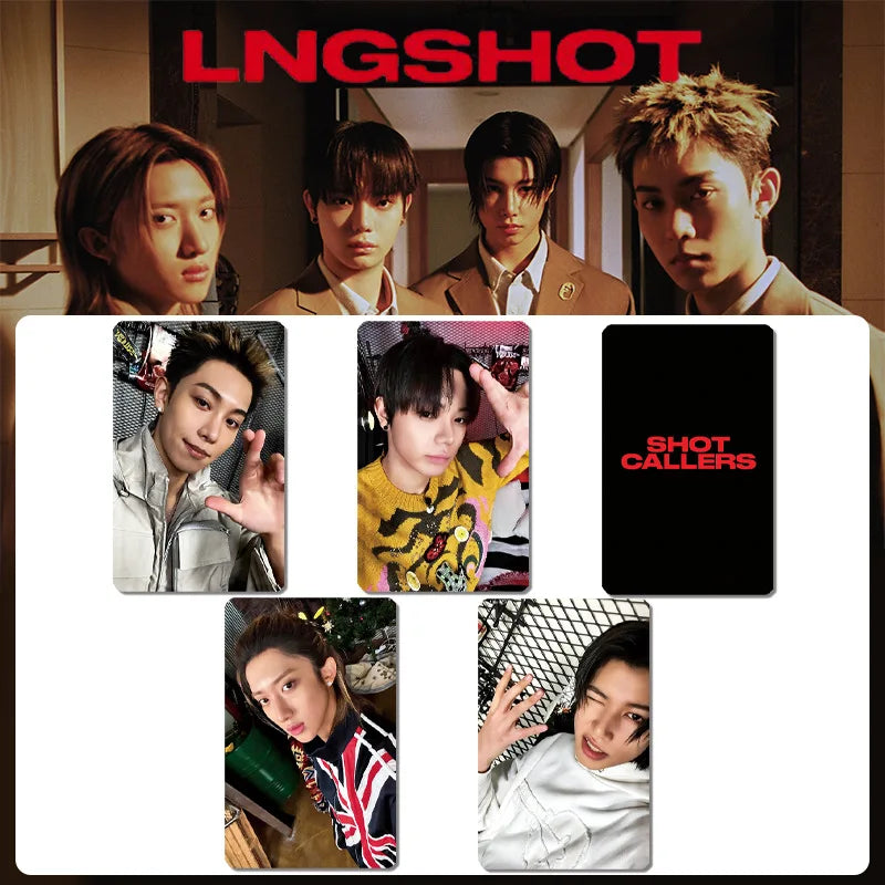 KPOP LNGSHOT NEW debut album SHOT CALLERS POP Store Postcard Louis Ohyul Ryul Woojin fans gift special edition card,merchandise