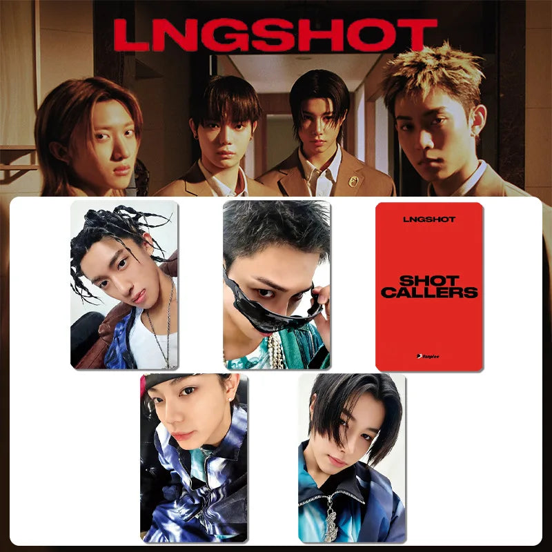 KPOP LNGSHOT NEW debut album SHOT CALLERS POP Store Postcard Louis Ohyul Ryul Woojin fans gift special edition card,merchandise