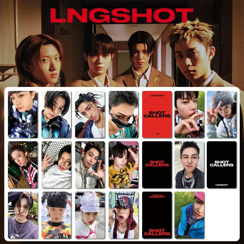 KPOP LNGSHOT NEW debut album SHOT CALLERS POP Store Postcard Louis Ohyul Ryul Woojin fans gift special edition card,merchandise
