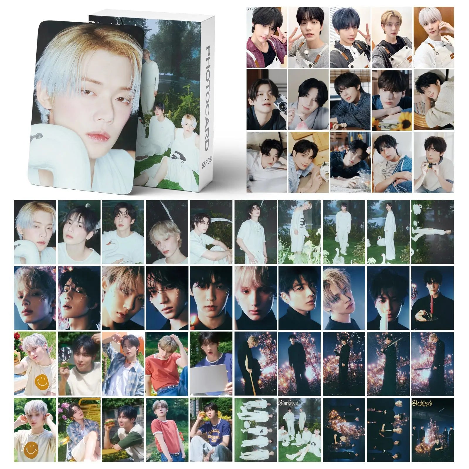 55PCS TXT STARKISSED Photocards Set Official Collectible K-POP Stickers Fan Merch Gift Idea MOA Fan Club Essentials