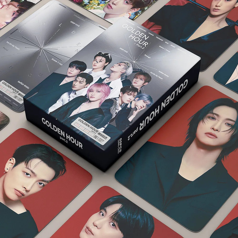 54pcs/set Kpop ATEEZ Lomo Cards The New Album ZERO FEVER Part 3 Photocards K-pop ATEEZ HD High Quality Photo Cards fan gift