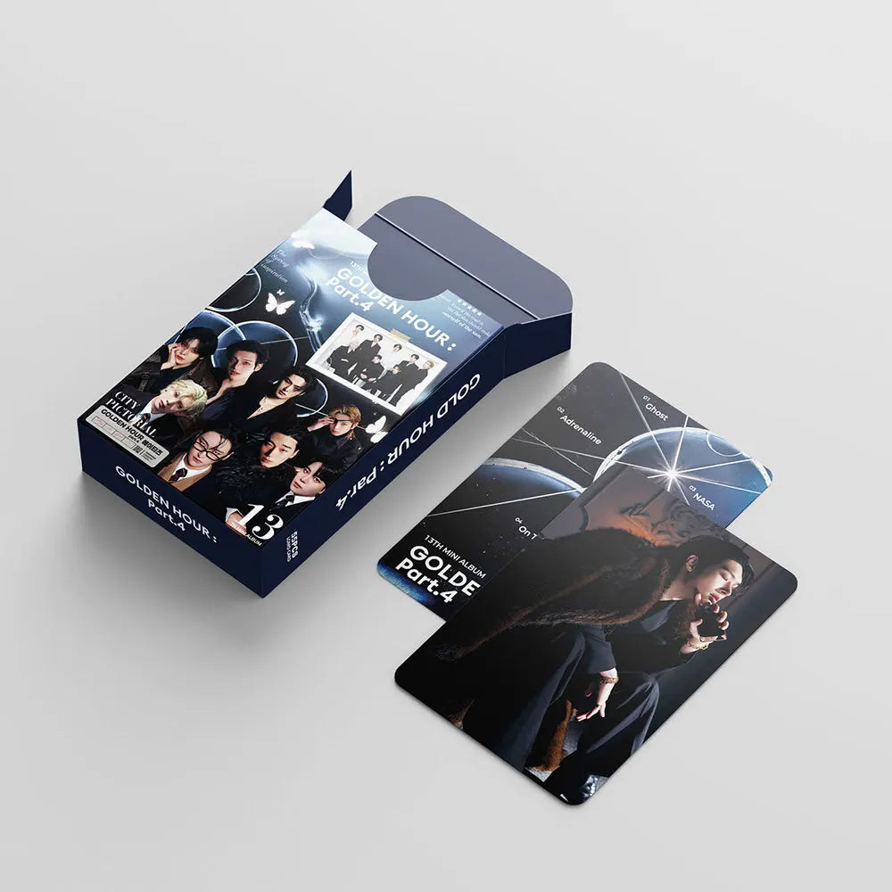 55pcs/set ATEEZ 13th mini album Gold Hour Part.4 lomo Star Photocards Photo Lomo Cards Fans Collection Printed Cards