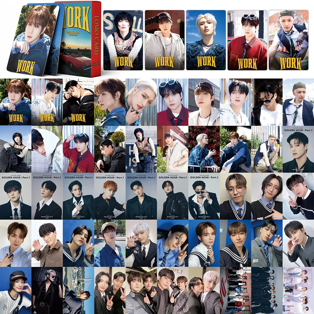 54pcs/set Kpop ATEEZ Lomo Cards The New Album ZERO FEVER Part 3 Photocards K-pop ATEEZ HD High Quality Photo Cards fan gift