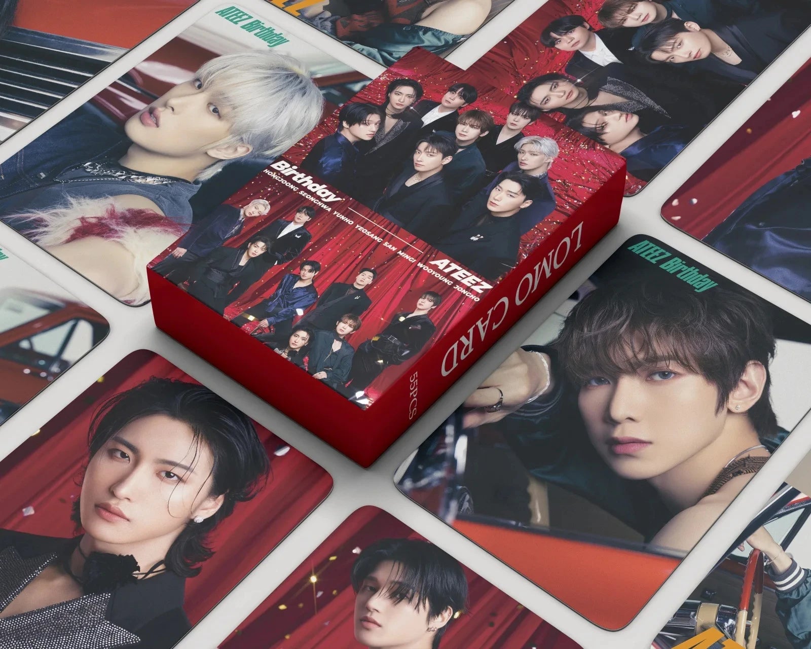 55Pcs/Set ATEEZ Idol Boy New Album GOLDEN HOUR:Part.3 Lomo Cards Seonghwa Jongho HD Printd Photocards Hongjoong Yunho Fans Gift