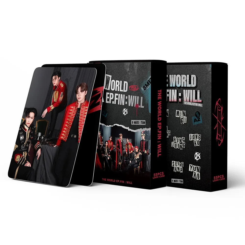 55Pcs/Set ATEEZ Idol Boy New Album GOLDEN HOUR:Part.3 Lomo Cards Seonghwa Jongho HD Printd Photocards Hongjoong Yunho Fans Gift