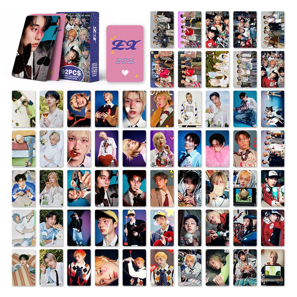 92Pcs P1Harmony New Album EX Laser Photocards Kpop Star Collection Lomo Cards Holographic Flash Cards Photo Cards Fans Gifts