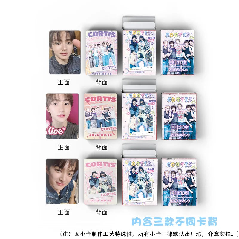 50Pcs/Set Laser Card Kpop Idol CORTIS Lomo Cards JAMES JUHOON MARTIN SEONGHYEON KEONHO Printd Photocards Fans Gift