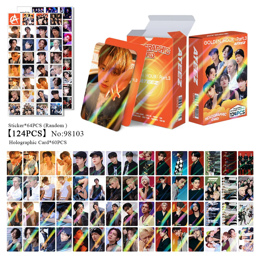 54pcs/set Kpop ATEEZ Lomo Cards The New Album ZERO FEVER Part 3 Photocards K-pop ATEEZ HD High Quality Photo Cards fan gift