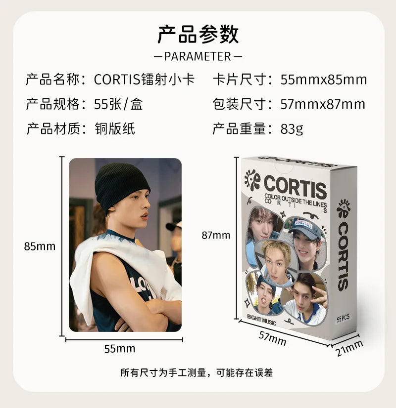 50Pcs/Set Laser Card Kpop Idol CORTIS Lomo Cards JAMES JUHOON MARTIN SEONGHYEON KEONHO Printd Photocards Fans Gift