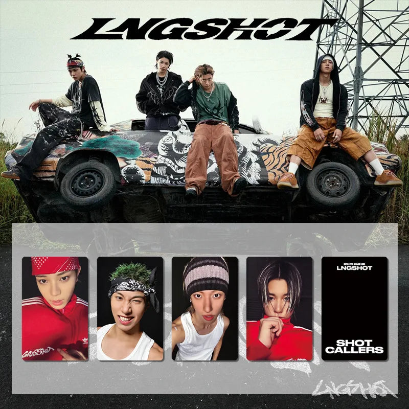 NEW KPOP debut album SHOT CALLERS mini-album LNGSHOT Louis Ohyul Ryul Woojin special edition card, motorcycle card, merchandise
