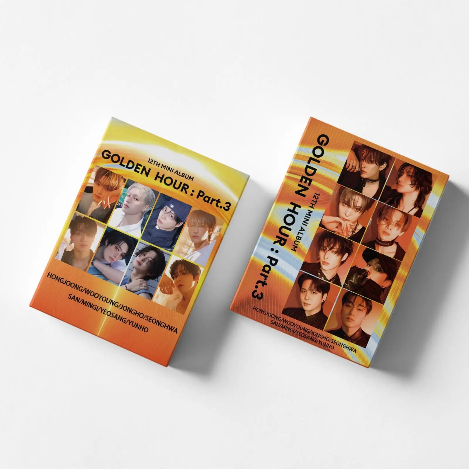 55Pcs/Set ATEEZ Idol Boy New Album GOLDEN HOUR:Part.3 Lomo Cards Seonghwa Jongho HD Printd Photocards Hongjoong Yunho Fans Gift