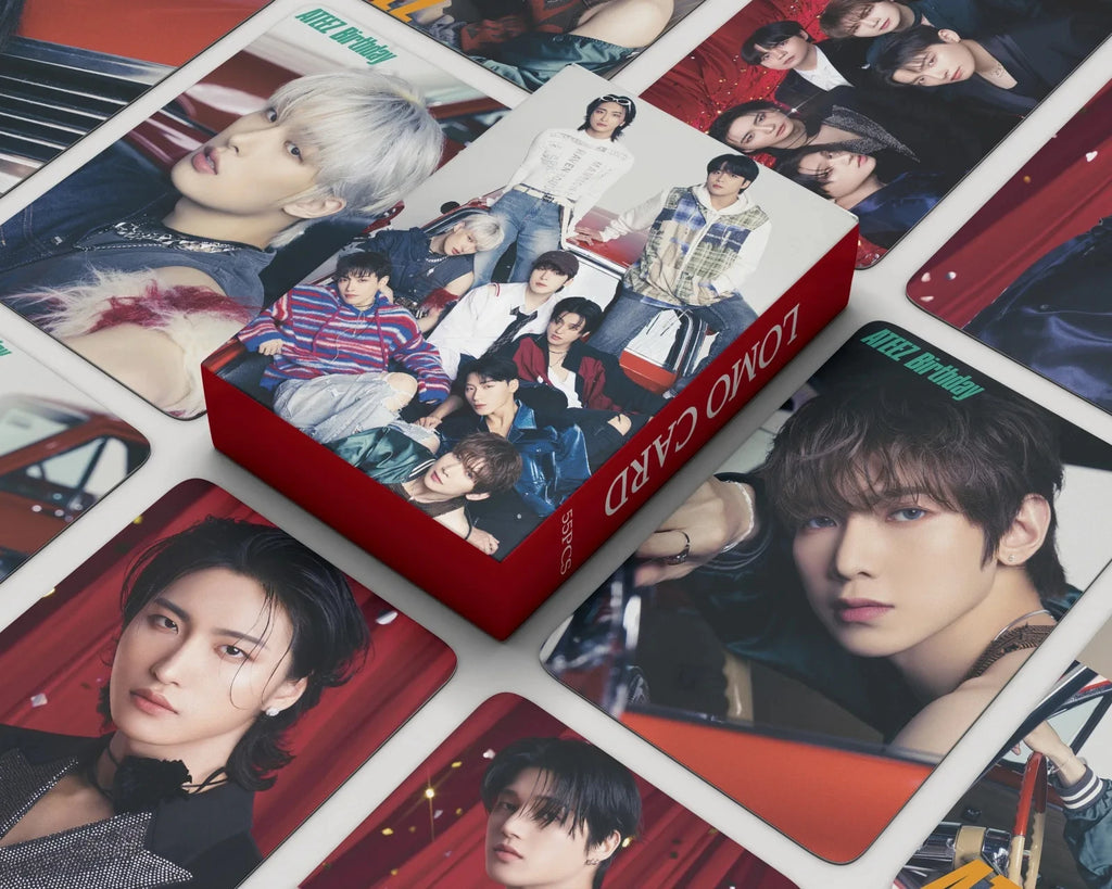 55Pcs/Set ATEEZ Idol Boy New Album GOLDEN HOUR:Part.3 Lomo Cards Seonghwa Jongho HD Printd Photocards Hongjoong Yunho Fans Gift