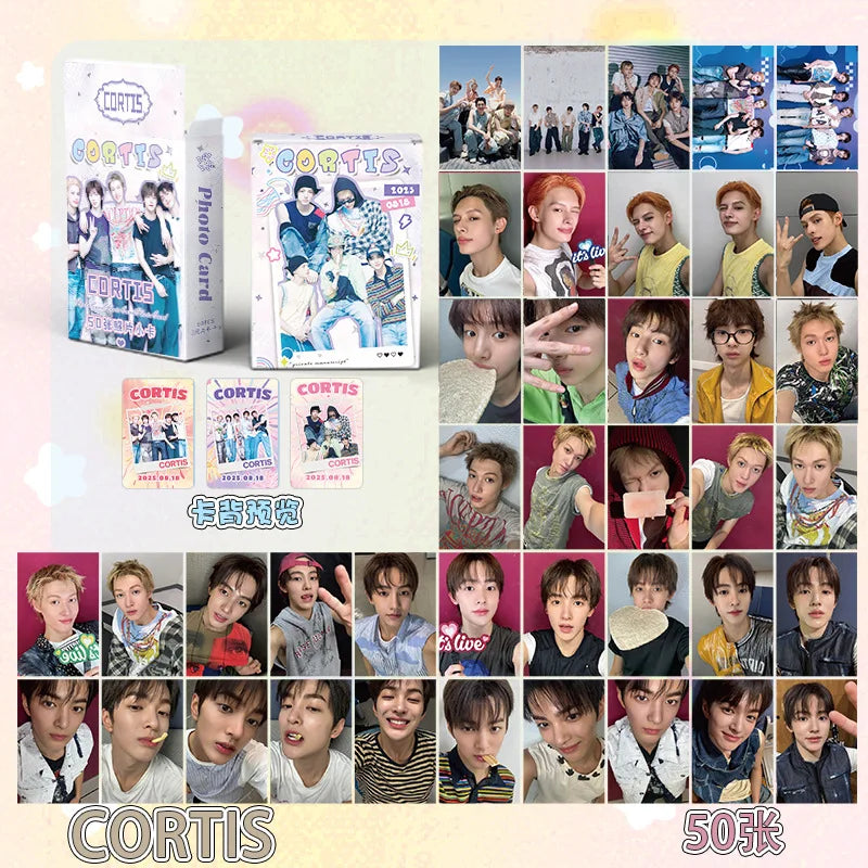 50Pcs/Set Laser Card Kpop Idol CORTIS Lomo Cards JAMES JUHOON MARTIN SEONGHYEON KEONHO Printd Photocards Fans Gift