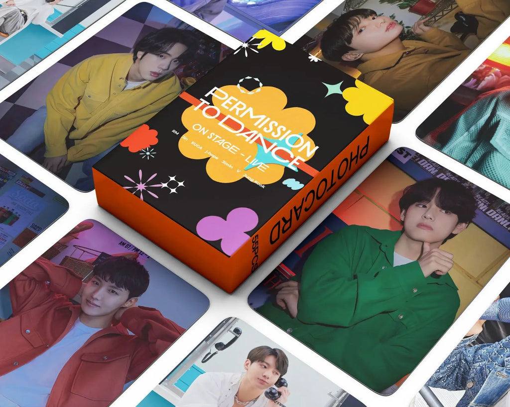 55pcs/Set Kpop Idol HD Photo Cards 2025 PERMISSION TO DANCE ON STAGE lomo cards for student fan gifts