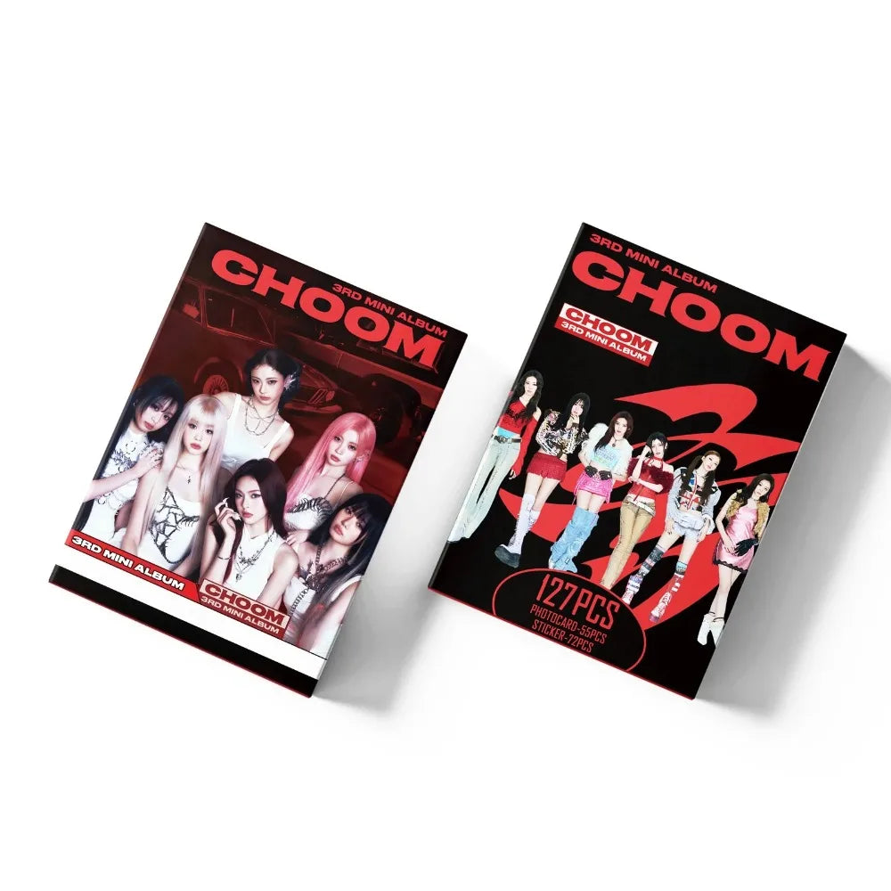 127pcs Lomo Cards Stickers Set CHOOM New album Photocards fans peripheral album decoration commemorative Collection Card Gift