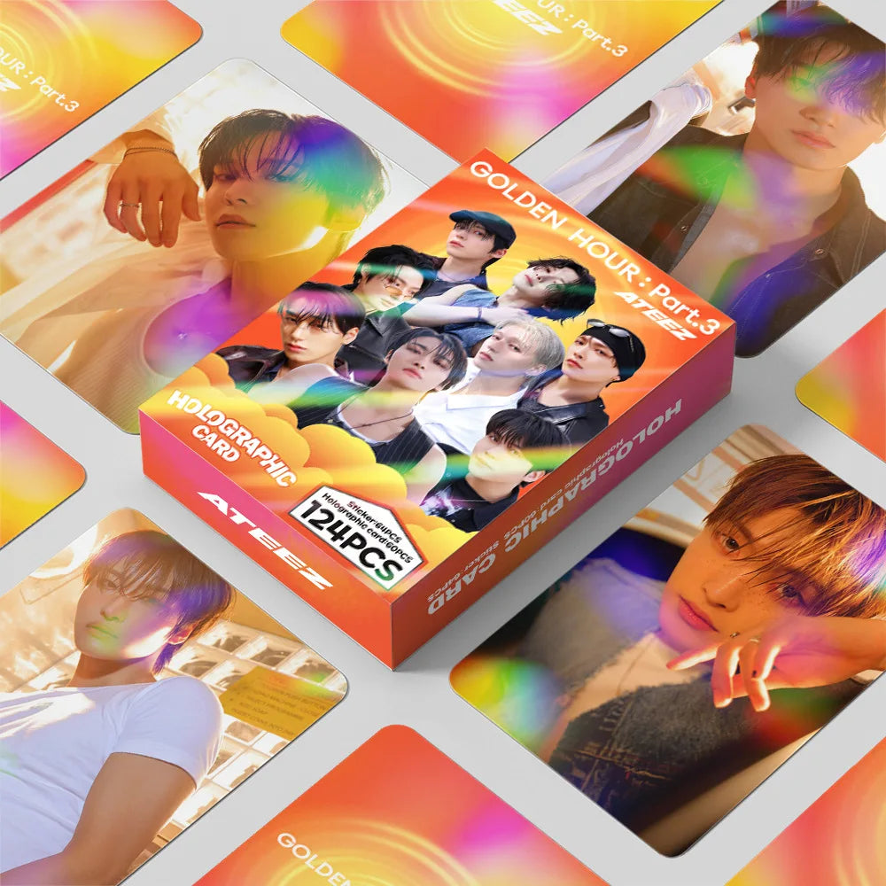 54pcs/set Kpop ATEEZ Lomo Cards The New Album ZERO FEVER Part 3 Photocards K-pop ATEEZ HD High Quality Photo Cards fan gift