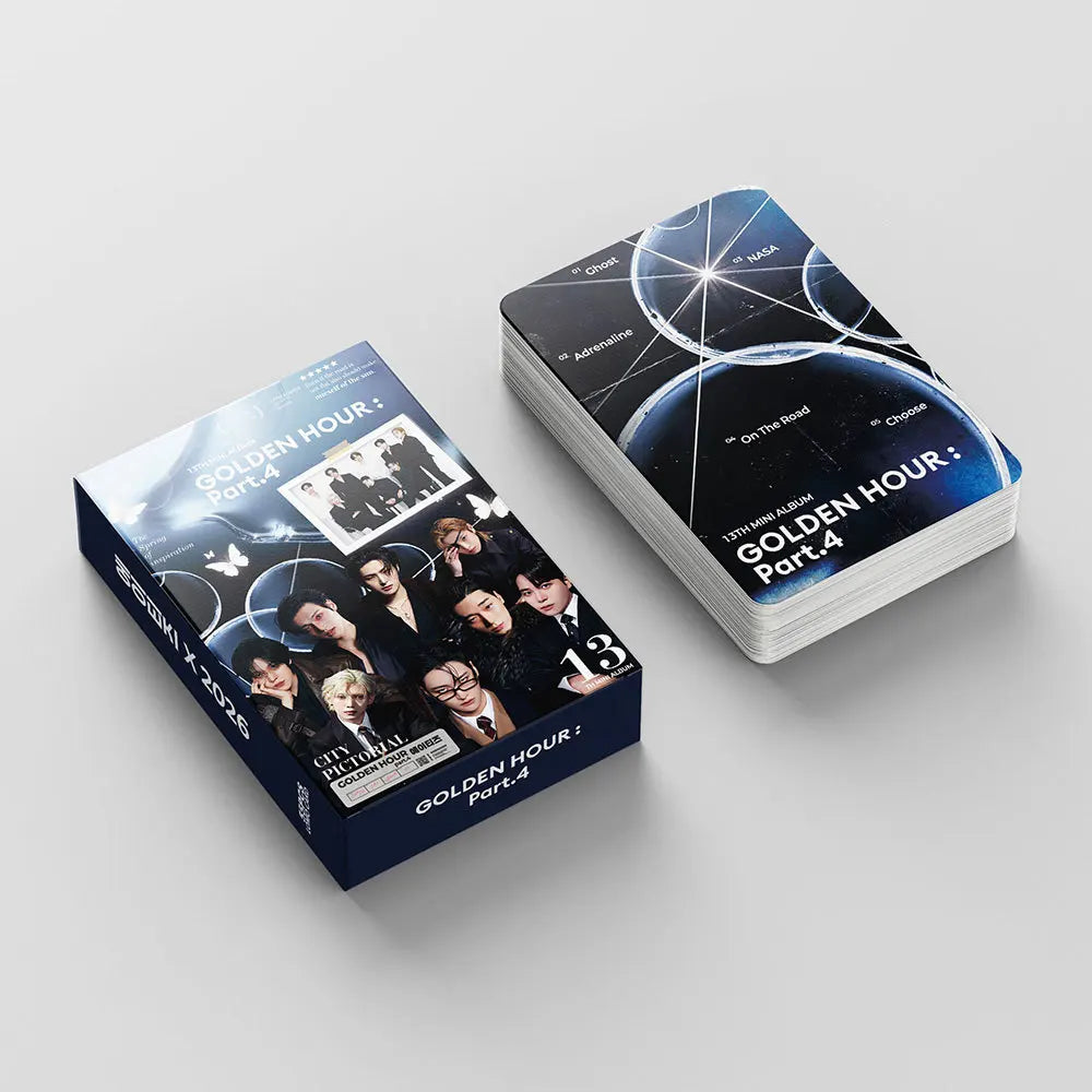 55pcs/set ATEEZ 13th mini album Gold Hour Part.4 lomo Star Photocards Photo Lomo Cards Fans Collection Printed Cards