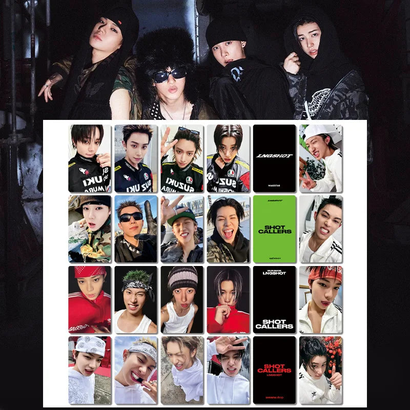 NEW KPOP debut album SHOT CALLERS mini-album LNGSHOT Louis Ohyul Ryul Woojin special edition card, motorcycle card, merchandise