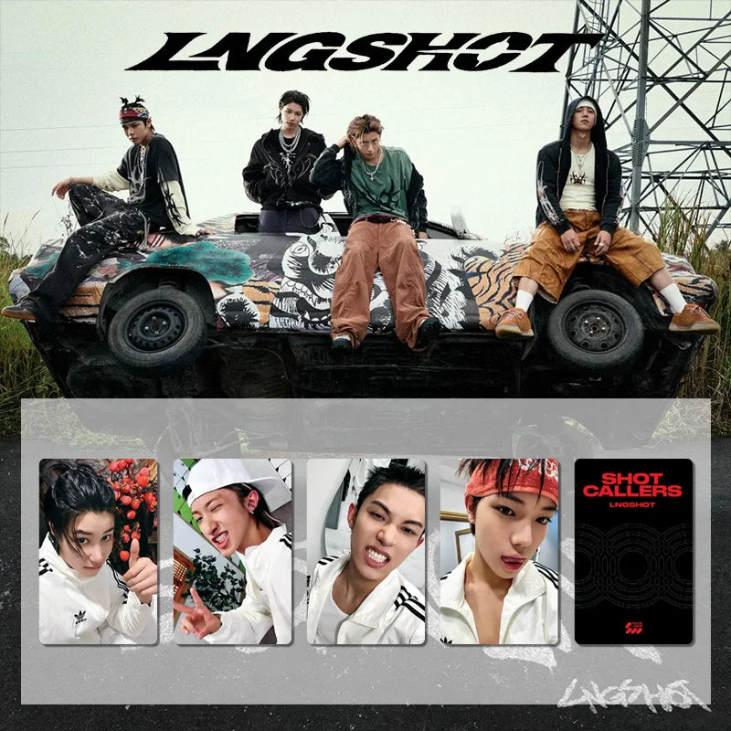 NEW KPOP debut album SHOT CALLERS mini-album LNGSHOT Louis Ohyul Ryul Woojin special edition card, motorcycle card, merchandise