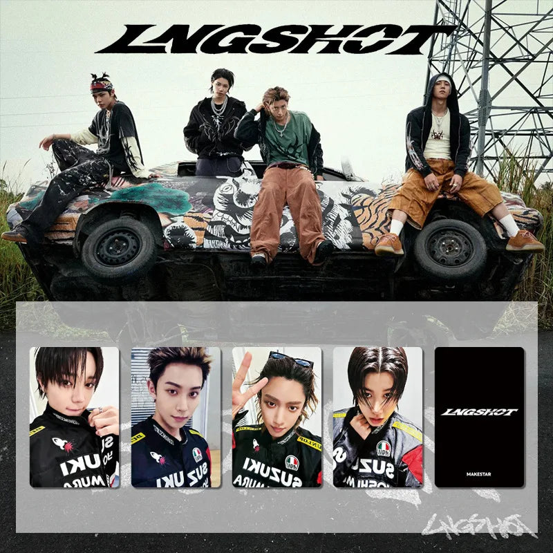 NEW KPOP debut album SHOT CALLERS mini-album LNGSHOT Louis Ohyul Ryul Woojin special edition card, motorcycle card, merchandise
