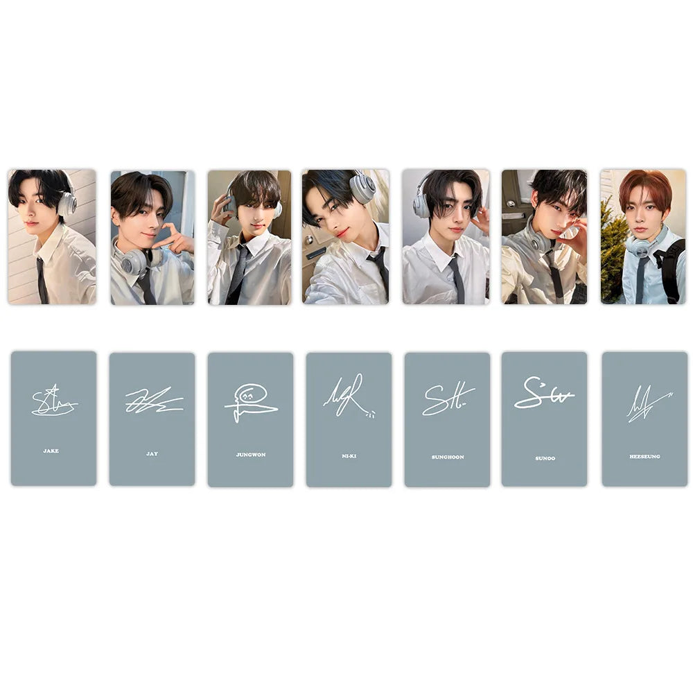 7Pcs/Set Male Idol Group ENHYPEN Featuring: SUNGHOON SUNOO NI-KI JUNGWON HEESEUNG JAY JAKE HD Photocards