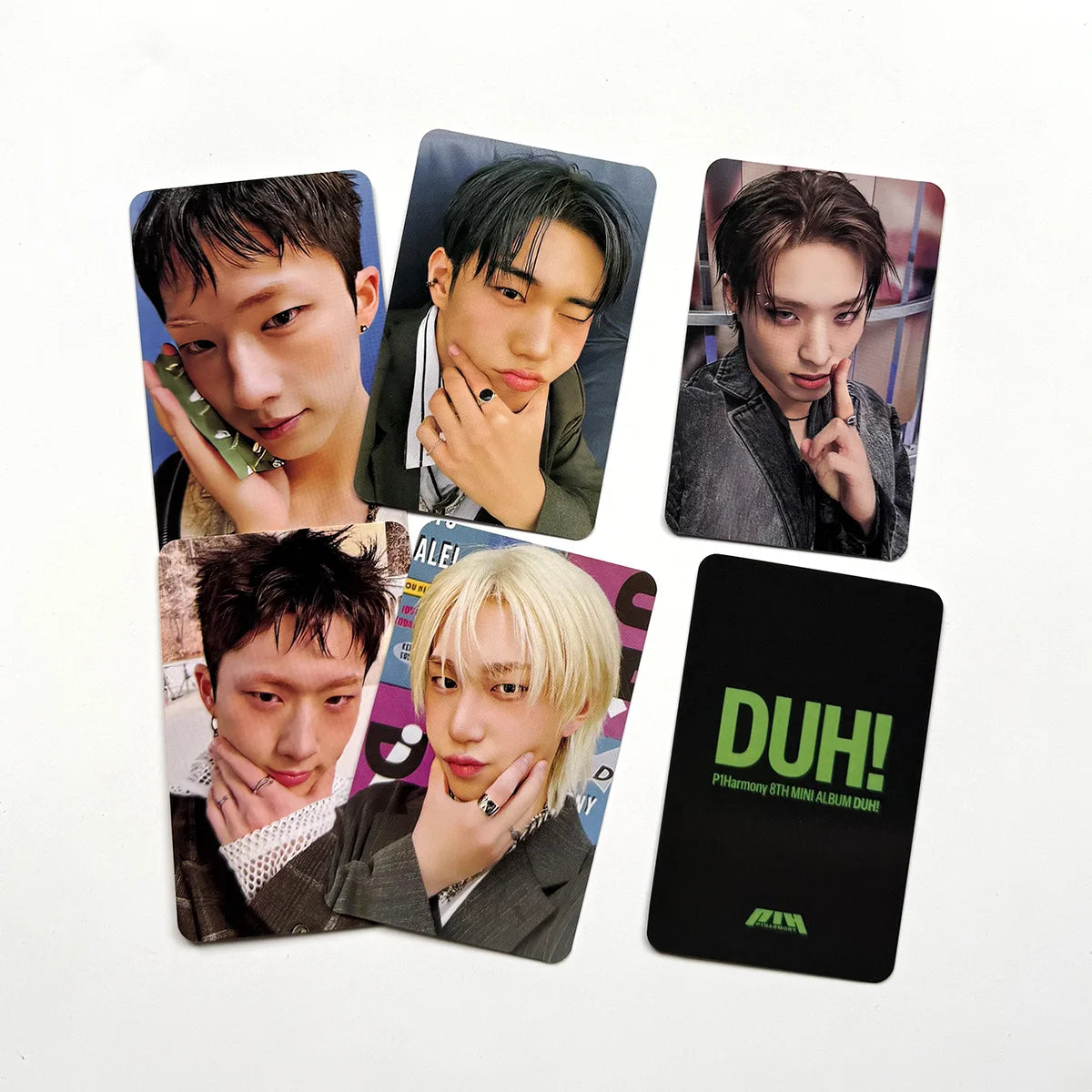 Kpop P1Harmony Album DUH Photocards Double Sides Printing K4 WVS Ver Card HELLOLIVE Special Card THEO KEEHO Fans Collection Gift