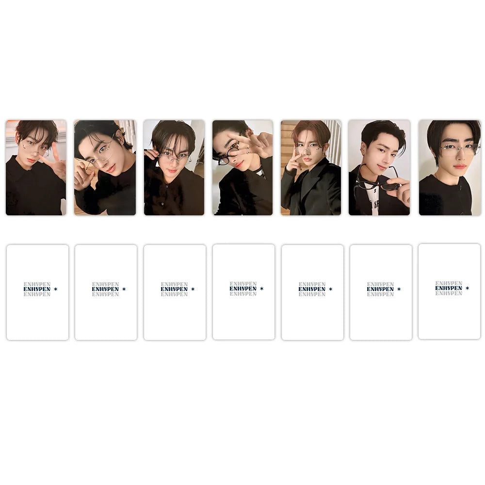 7Pcs/Set Male Idol Group ENHYPEN Featuring: SUNGHOON SUNOO NI-KI JUNGWON HEESEUNG JAY JAKE HD Photocards