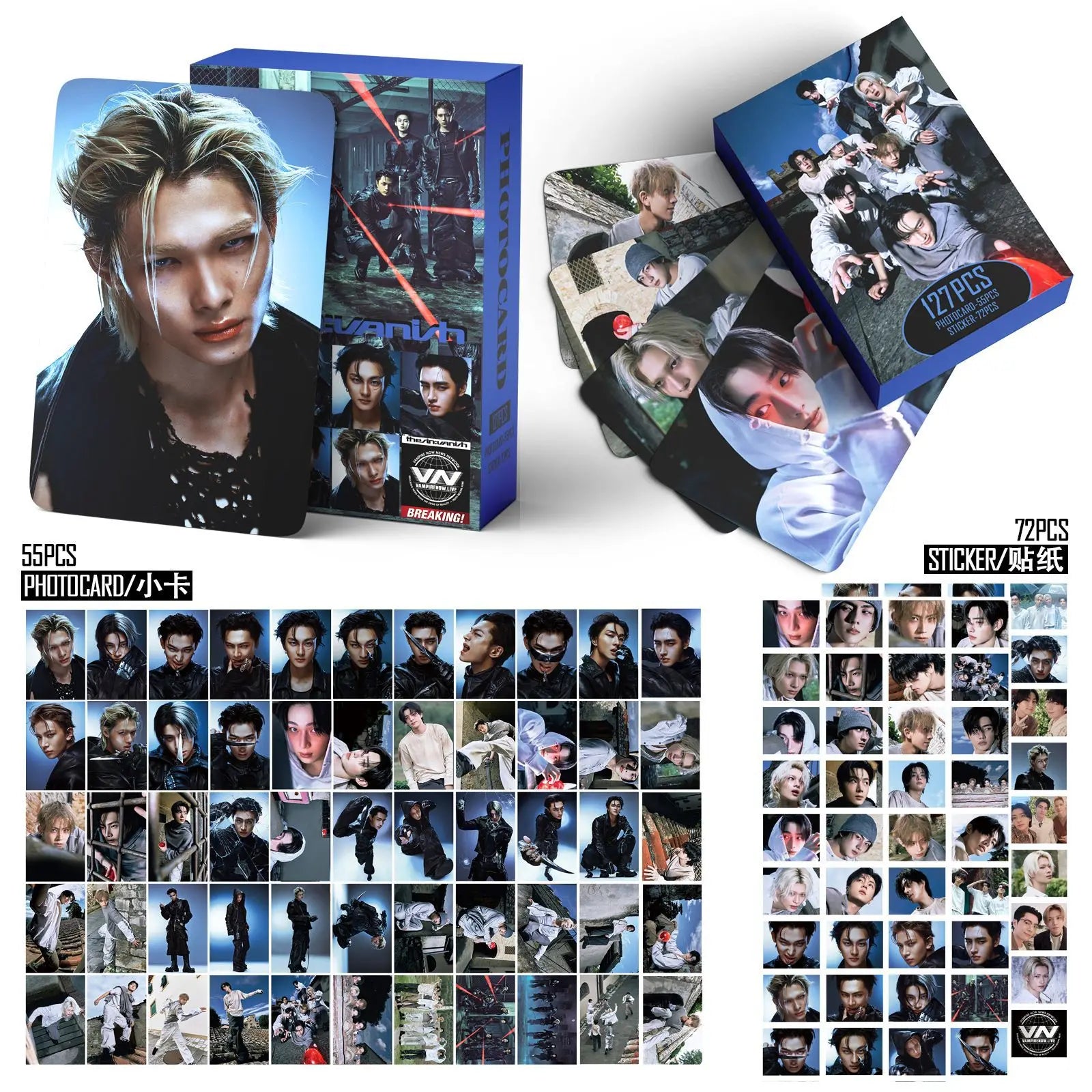 127pcs ENHYPEN New Album THE SIN : VANISH Photocards Stickers Kpop Merch Lomo Cards Set Fans Collection Cards Gifts