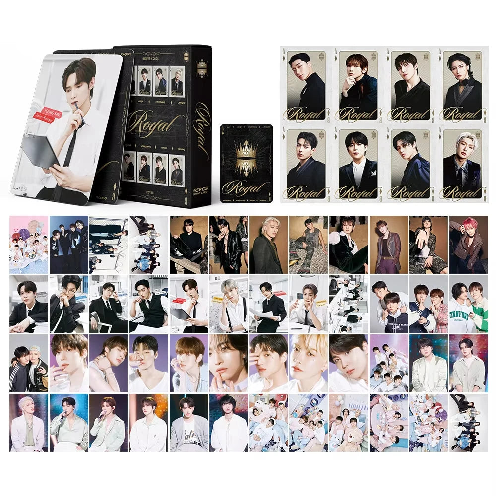 55Pcs/Set ATEEZ Idol Boy New Album GOLDEN HOUR:Part.3 Lomo Cards Seonghwa Jongho HD Printd Photocards Hongjoong Yunho Fans Gift