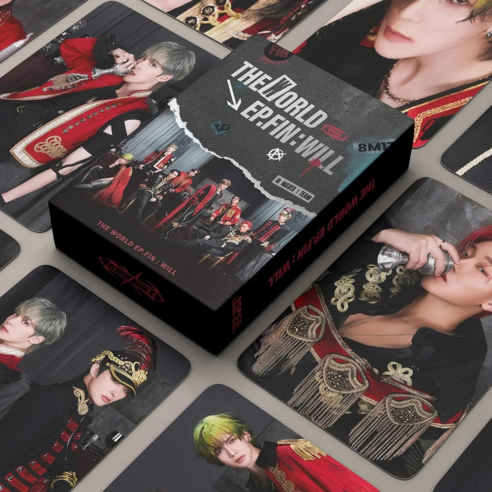 55Pcs/Set ATEEZ Idol Boy New Album GOLDEN HOUR:Part.3 Lomo Cards Seonghwa Jongho HD Printd Photocards Hongjoong Yunho Fans Gift