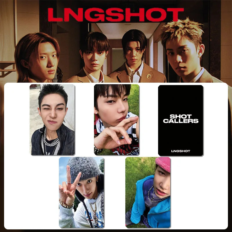 KPOP LNGSHOT NEW debut album SHOT CALLERS POP Store Postcard Louis Ohyul Ryul Woojin fans gift special edition card,merchandise