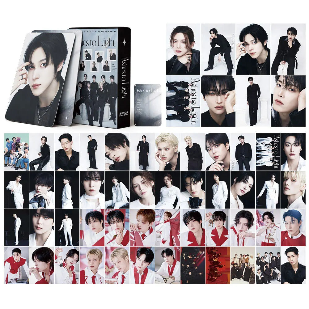 55pcs/set ATEEZ 13th mini album Gold Hour Part.4 lomo Star Photocards Photo Lomo Cards Fans Collection Printed Cards