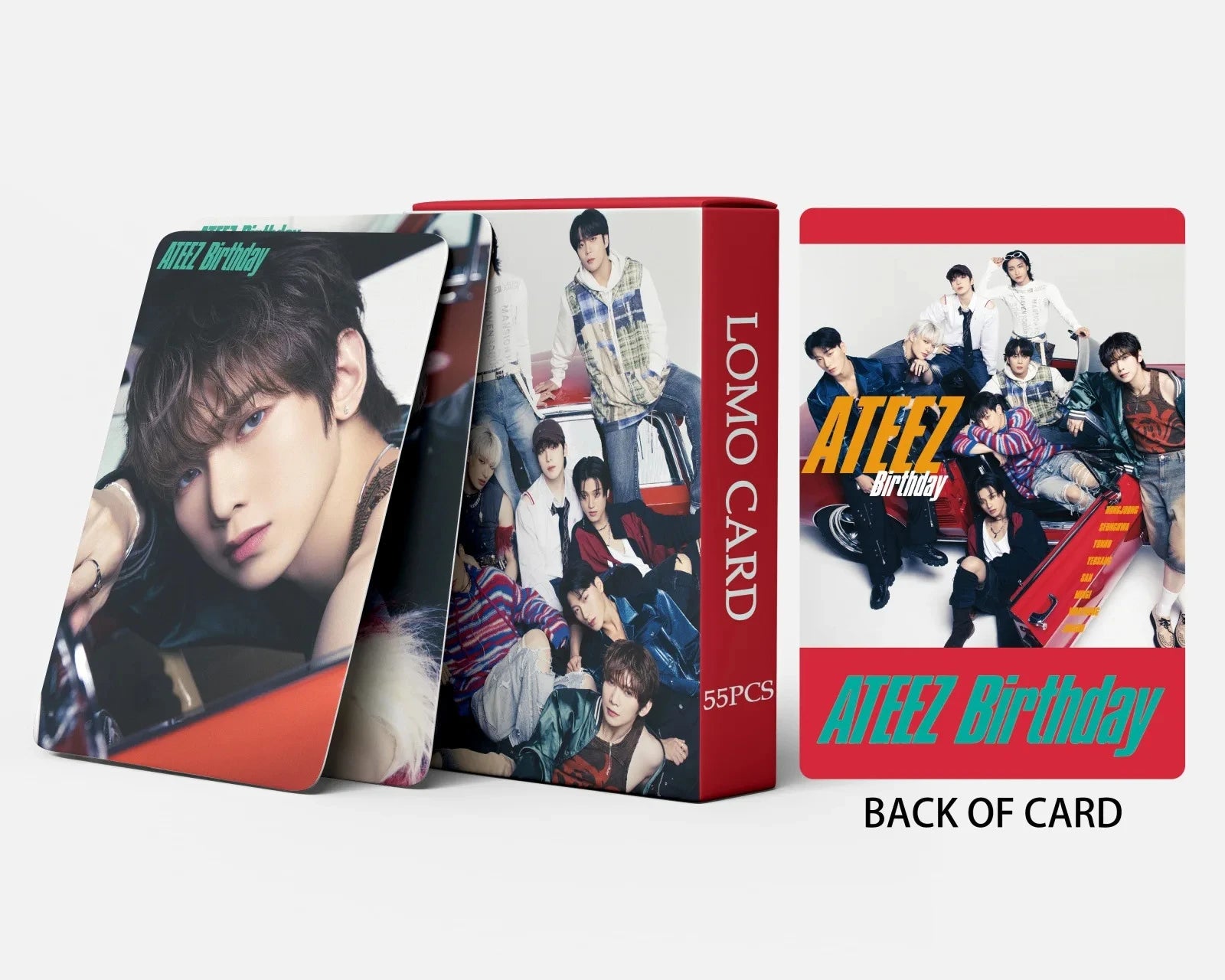 55Pcs/Set ATEEZ Idol Boy New Album GOLDEN HOUR:Part.3 Lomo Cards Seonghwa Jongho HD Printd Photocards Hongjoong Yunho Fans Gift