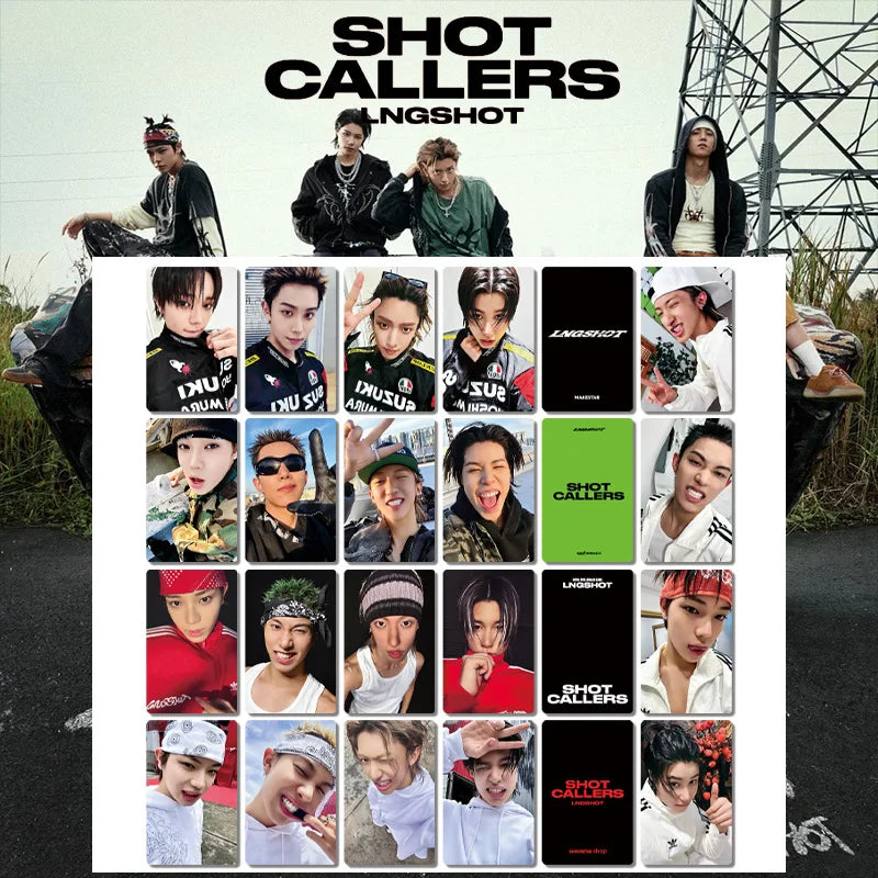 NEW KPOP debut album SHOT CALLERS mini-album LNGSHOT Louis Ohyul Ryul Woojin special edition card, motorcycle card, merchandise