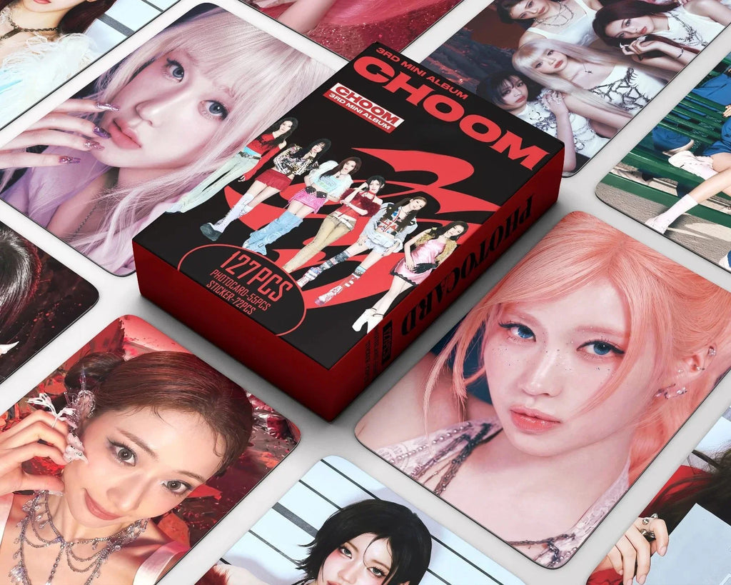 127pcs Lomo Cards Stickers Set CHOOM New album Photocards fans peripheral album decoration commemorative Collection Card Gift