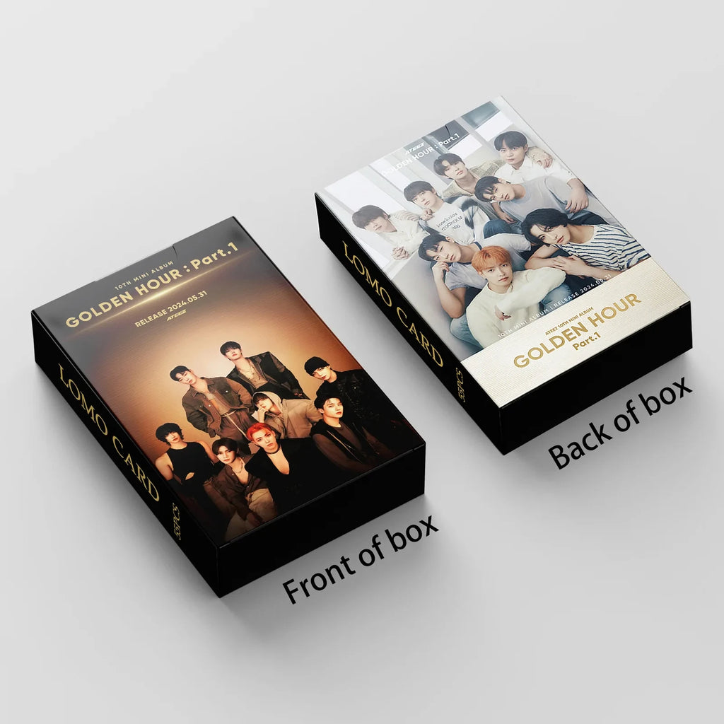 55Pcs/Set ATEEZ Idol Boy New Album GOLDEN HOUR:Part.3 Lomo Cards Seonghwa Jongho HD Printd Photocards Hongjoong Yunho Fans Gift