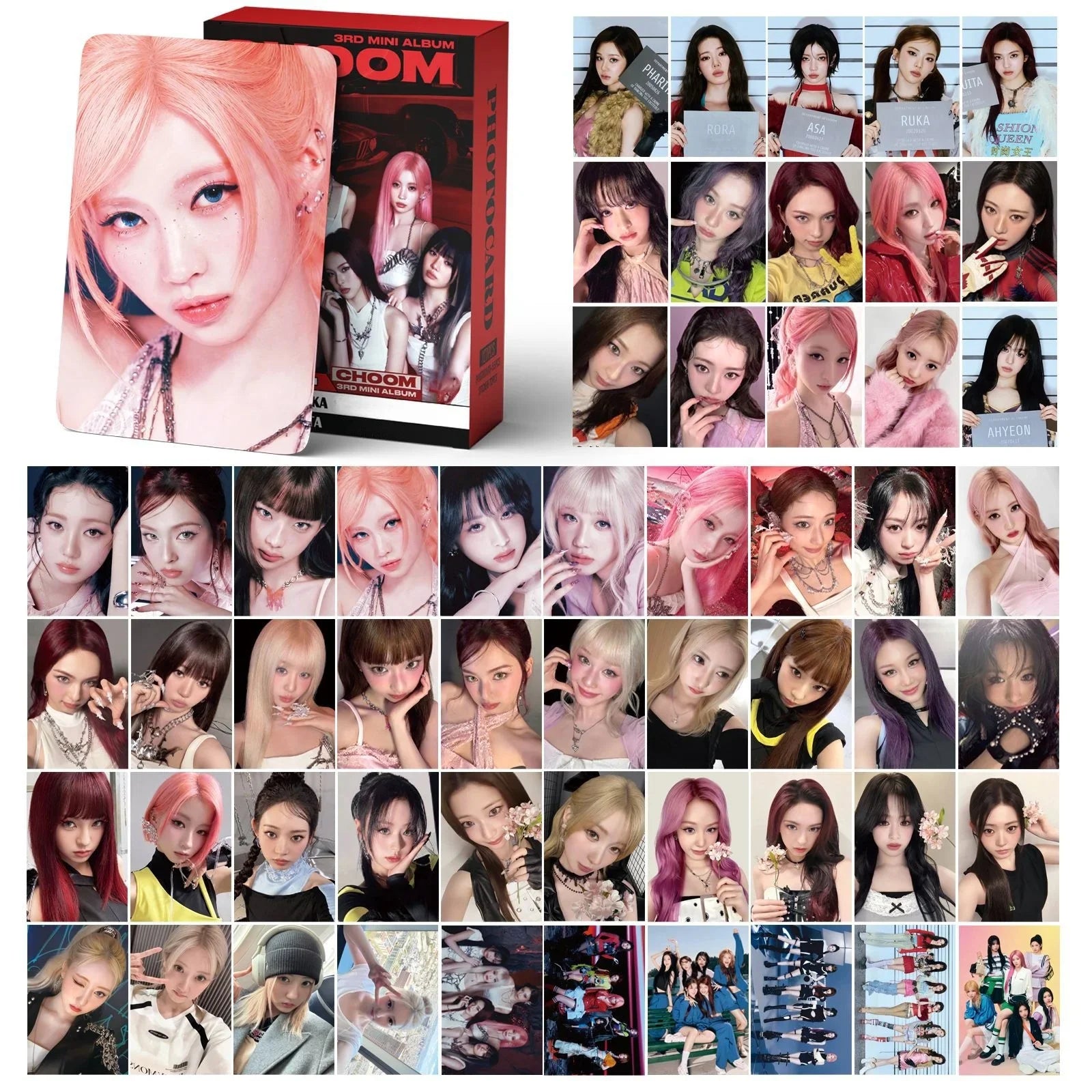127pcs Lomo Cards Stickers Set CHOOM New album Photocards fans peripheral album decoration commemorative Collection Card Gift