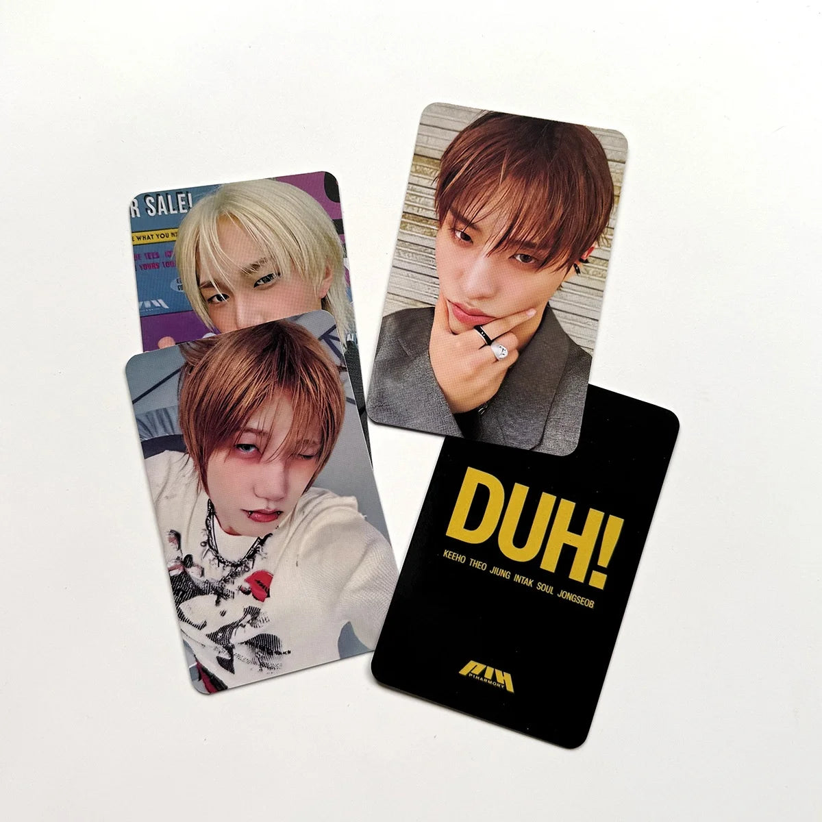 Kpop P1Harmony Album DUH Photocards Double Sides Printing K4 WVS Ver Card HELLOLIVE Special Card THEO KEEHO Fans Collection Gift